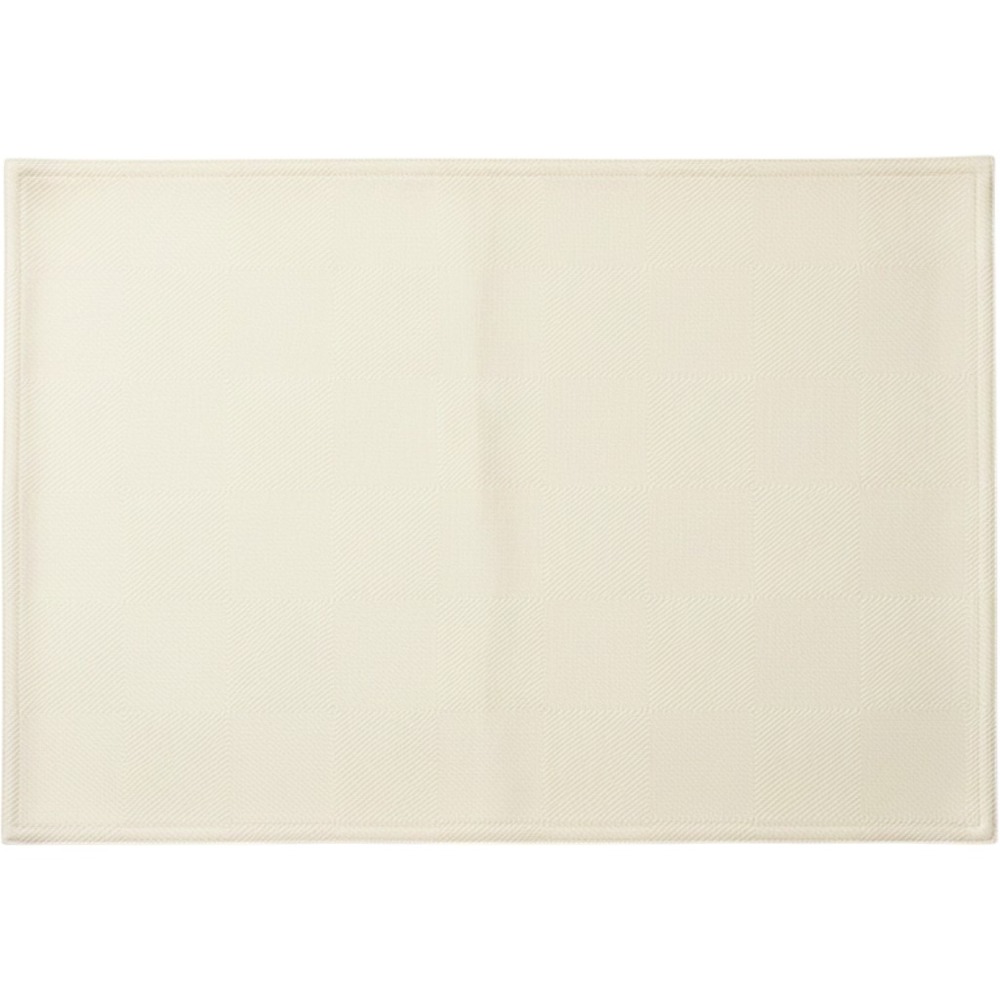 Set of 6‎ Cream Geometric Diamond Woven Rectangular Placemats 19x13.5 Off-White